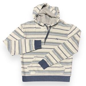 Quiksilver Hoodie Mens M Great Otway Pullover Sweatshirt Multicolor Striped Surf